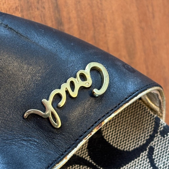 Coach Blue and Gray Patterned Heels - Picture 2 of 6